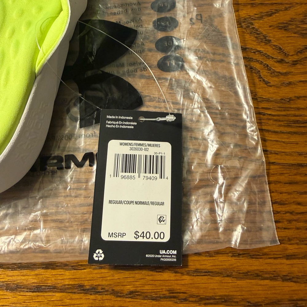 Under Armour Ignite Pro Marbella Flip Flops Neon Green Women’s Size 9 NWT UA - Picture 6 of 6